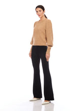 Load image into Gallery viewer, Model wearing Fifteen Twenty - Lia Shirred Sleeve Sweater in Almond.
