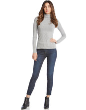 Load image into Gallery viewer, Model wearing Fifteen Twenty - Long Sleeve Turtleneck in Gray.
