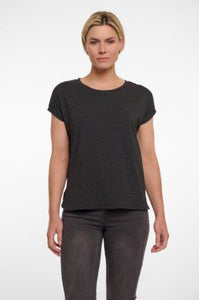 Model wearing Rino & Pelle - Abuna Round Neck T-shirt in Black