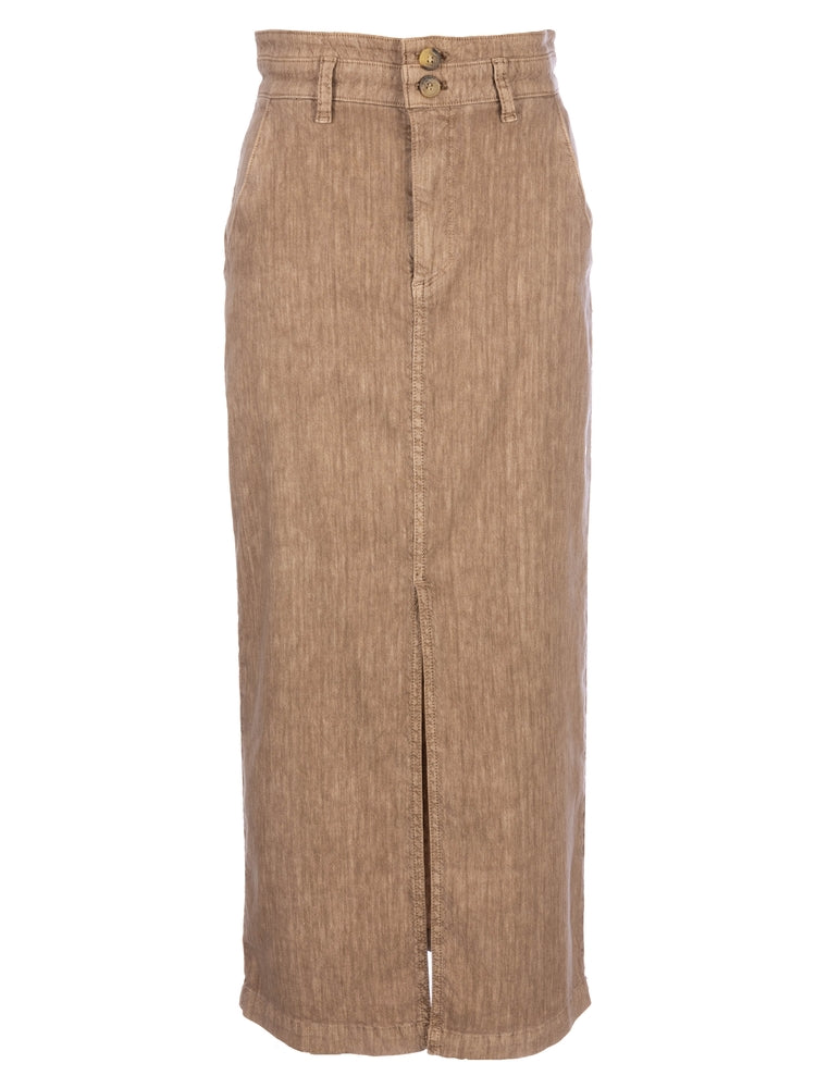 Kut from the Kloth - Freida Front Slit Skirt in wood.