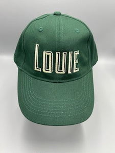 LOUIE Logo Baseball Cap in Olive.