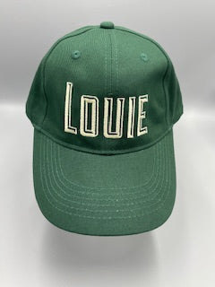 LOUIE Logo Baseball Cap in Olive.