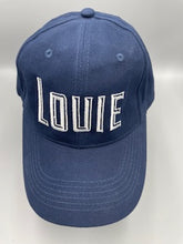 Load image into Gallery viewer, LOUIE Logo Baseball Cap in Navy.
