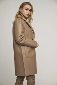 Model wearing Rino &amp; Pelle - Ivon Reversible Coat in Twig.