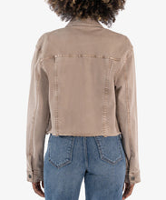 Load image into Gallery viewer, Model wearing  KUT From The Kloth - Ina Cropped Jacket in Hazelnut - back.
