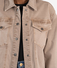 Load image into Gallery viewer, Model wearing  KUT From The Kloth - Ina Cropped Jacket in Hazelnut.
