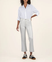 Load image into Gallery viewer, Model wearing Kut From The Kloth - Kelsey High Rise Fab AB Ankle KP2107MA1 in Silver.
