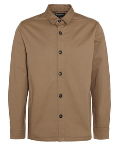 Barbour Ruxton Tailored Stretch Twill Overshirt in Stone.