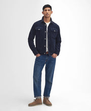 Load image into Gallery viewer, Model wearing Barbour Garment Dyed Cord Overshirt in Navy.
