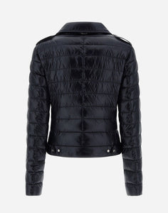 Herno Women's Bomber Jacket in Nylon Ultralight in Black - back.