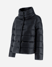 Load image into Gallery viewer, Herno Women&#39;s Nylon Ultralight Jacket w/ Side Snap in Black.
