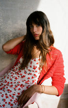 Load image into Gallery viewer, Model wearing ZSupply - Romance Cardigan in Cherry.
