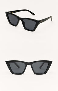 ZSupply Villa Sunglasses in Polished Black-Grey Polarized.