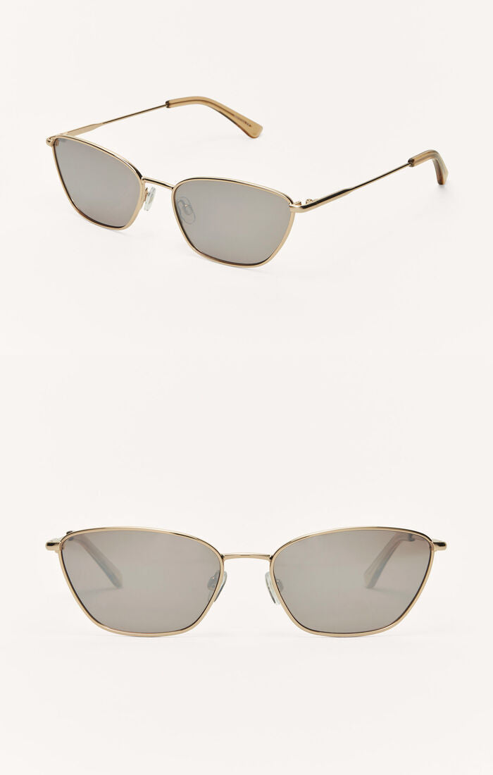 ZSupply Catwalk Sunglasses in Gold - Bronze Polarized.