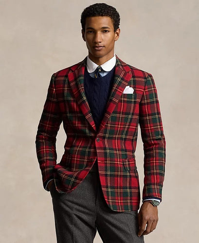 Model wearing POLO Ralph Lauren - Holiday Tartan Plaid Sport Coat.