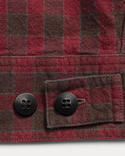 Load image into Gallery viewer, RRL - Long Sleeve Cotton Check Woven Highway Shirt Jacket in Black/Red.
