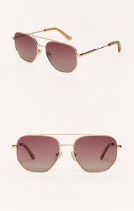 ZSupply Highway Sunglasses in Rose Gold - Gradient Polarized.