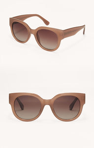 ZSupply Lunch Date Sunglasses in Taupe - Gradient Polarized.