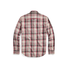 Load image into Gallery viewer, RRL - LS Buffalo Western Shirt Plaid in Red/Cream Multi - back.
