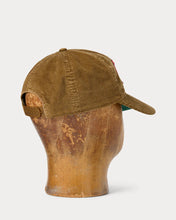 Load image into Gallery viewer, RRL - Logo Patch Corduroy Trucker Hat in Faded Tan - back.
