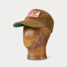 Load image into Gallery viewer, RRL - Logo Patch Corduroy Trucker Hat in Faded Tan.
