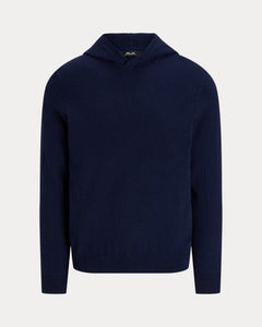 RLX - Ralph Lauren Washable Cashmere Hoodie Sweater in Navy.