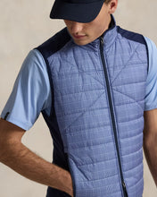 Load image into Gallery viewer, Model wearing RLX - Ralph Lauren Hybrid Full Zip Vest in Blue Multi.
